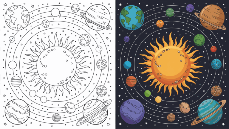 Solar System Coloring Pages Free Fun Printables