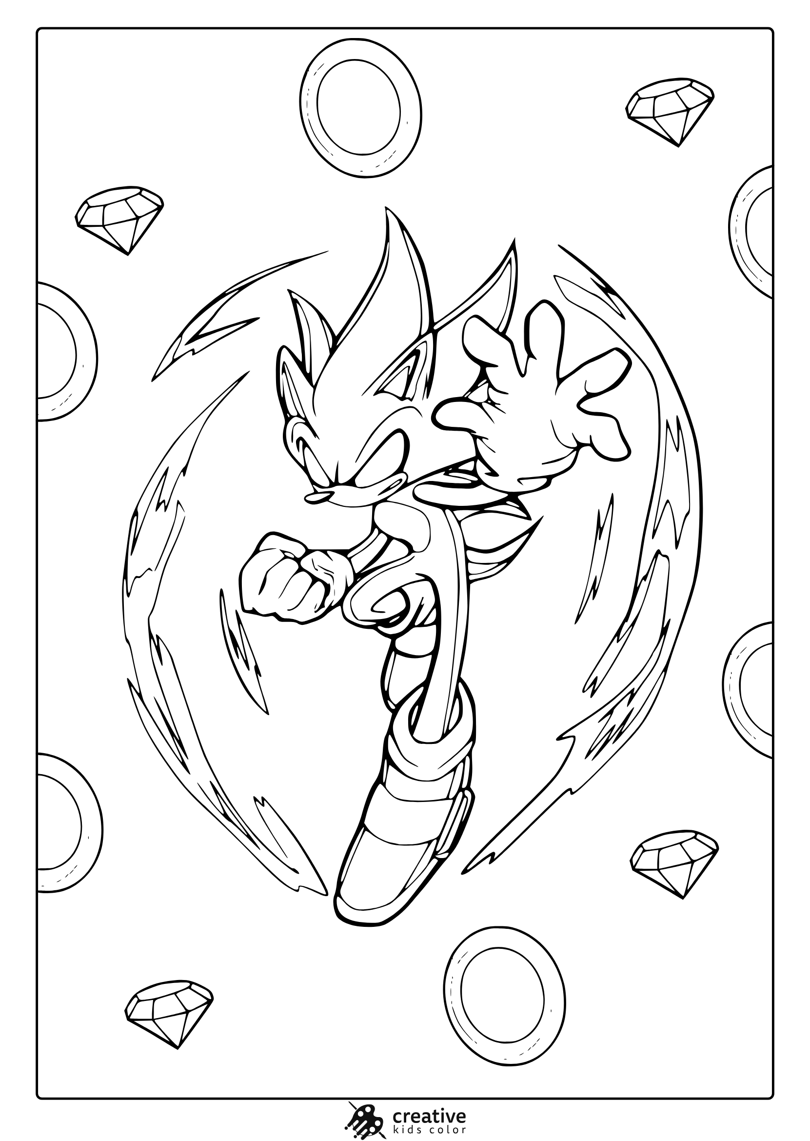 Sonic Coloring Pages 40 Free Printable PDF Sonic Coloring Pages 40 Free Printable PDF