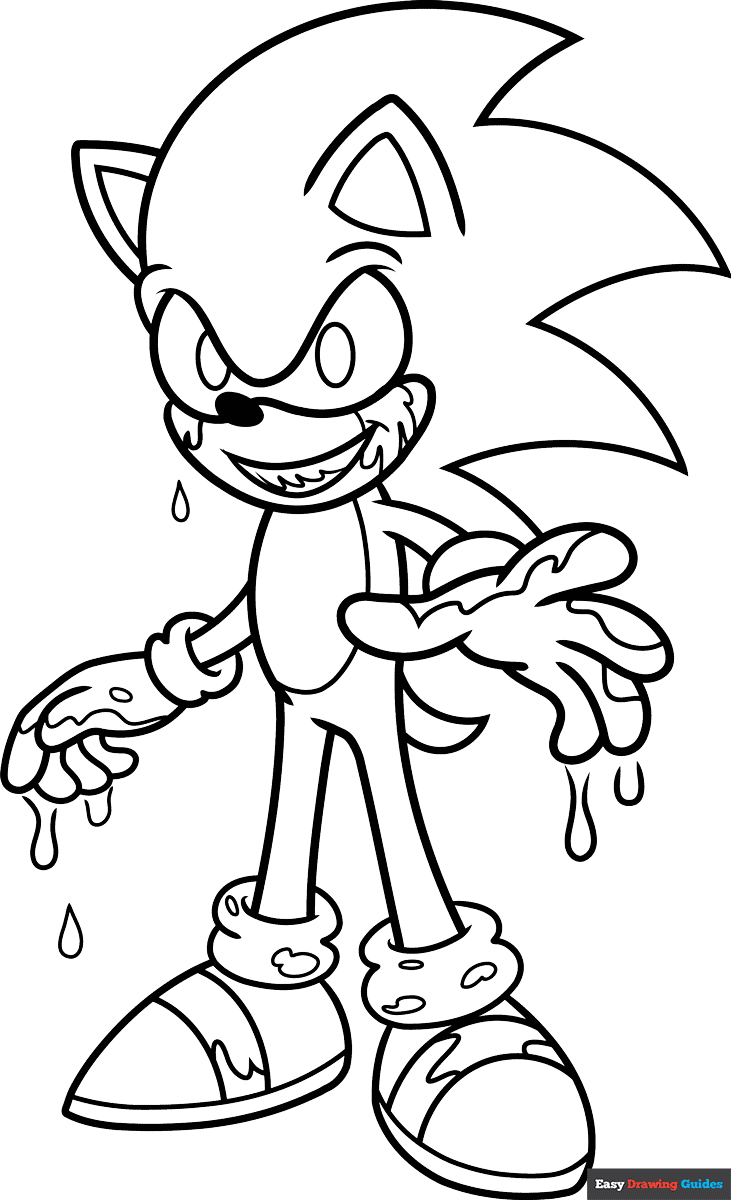 sonic coloring pages printable