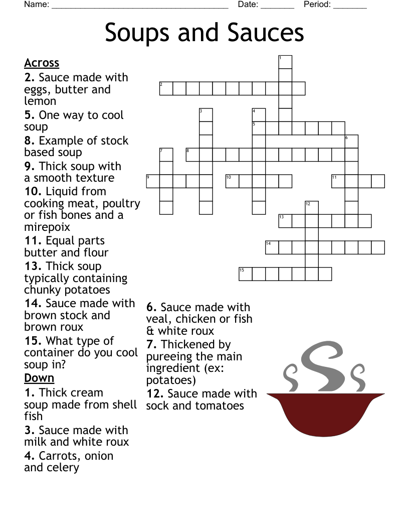 garlicky sauce crossword clue