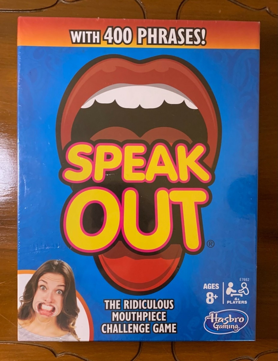 Speak Out Board Game Family Ridiculous Mouthpiece Challenge Hasbro NEW EBay