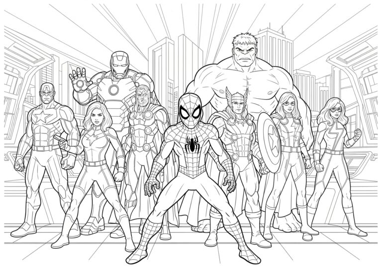 Spider Man Avengers Coloring Pages Free Printables