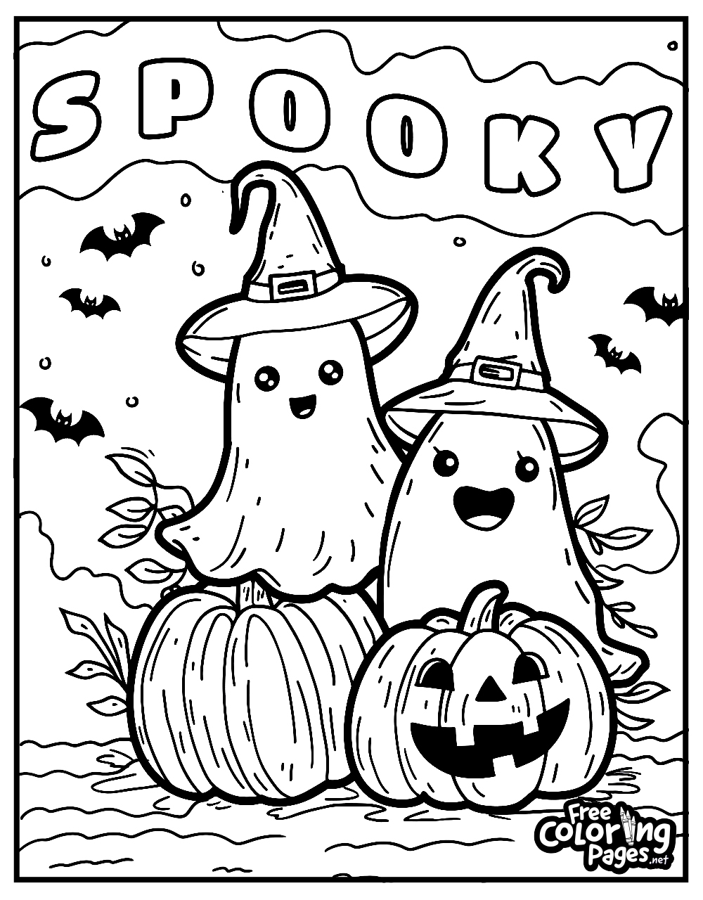Spooky Halloween Coloring Pages Free Coloring Pages