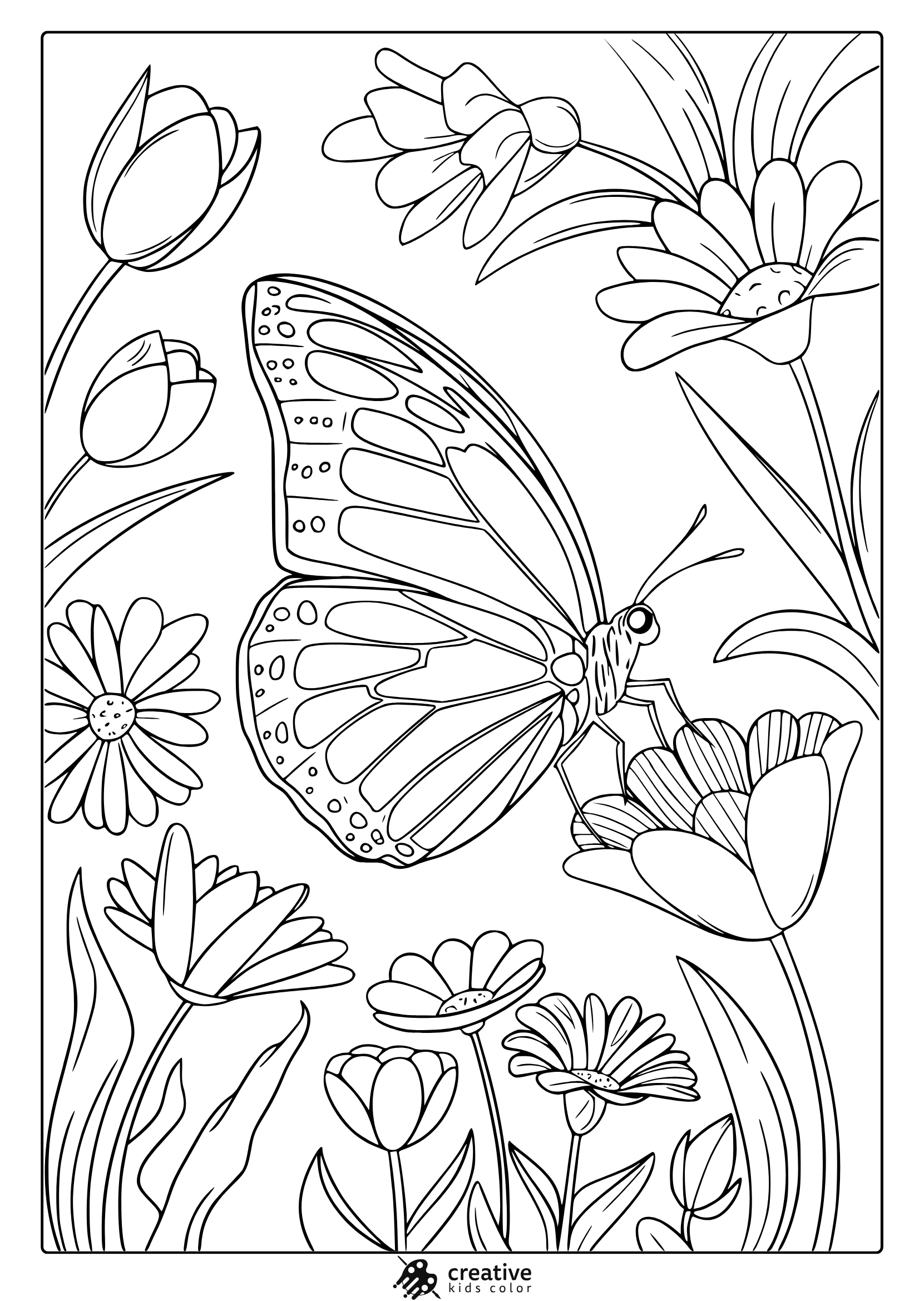 Spring Coloring Pages Free Printable PDF  Spring Coloring Pages Free Printable PDF