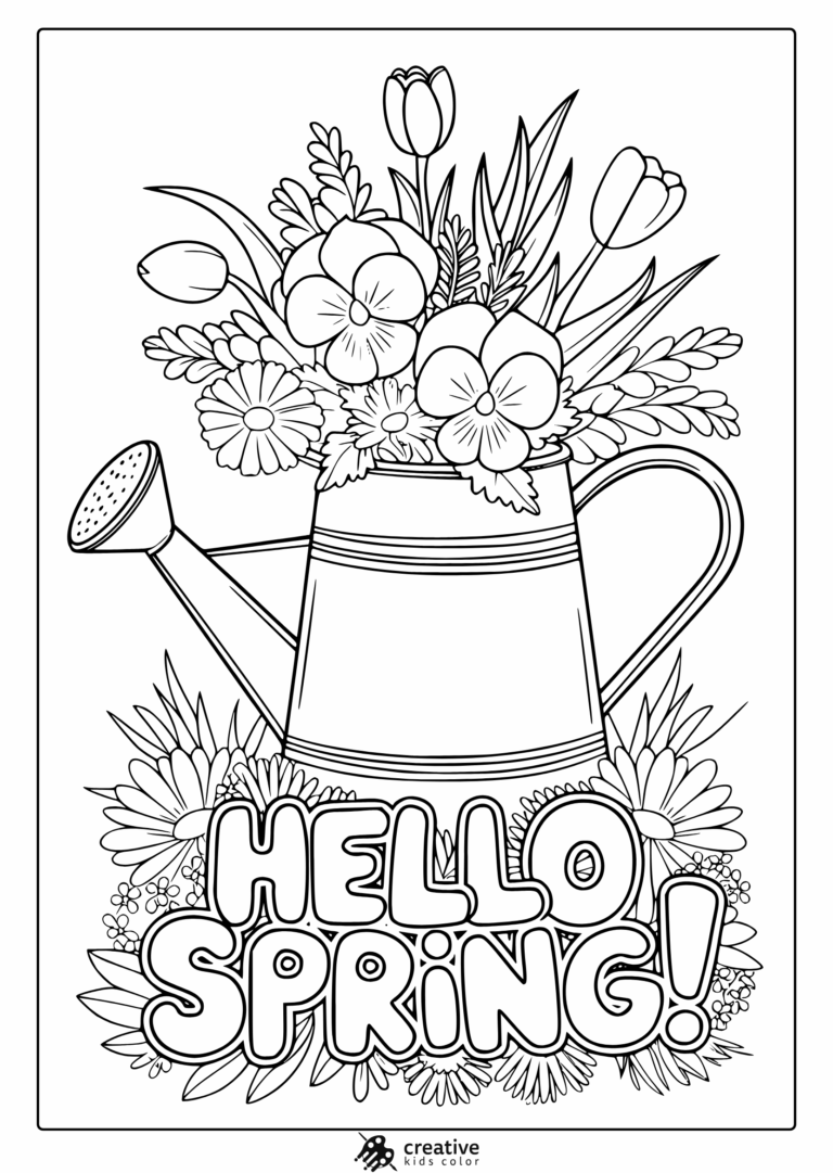 Spring Coloring Pages Free Printable PDF 