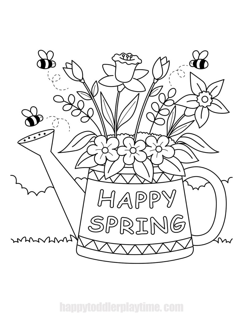 free spring coloring pages free spring coloring pages