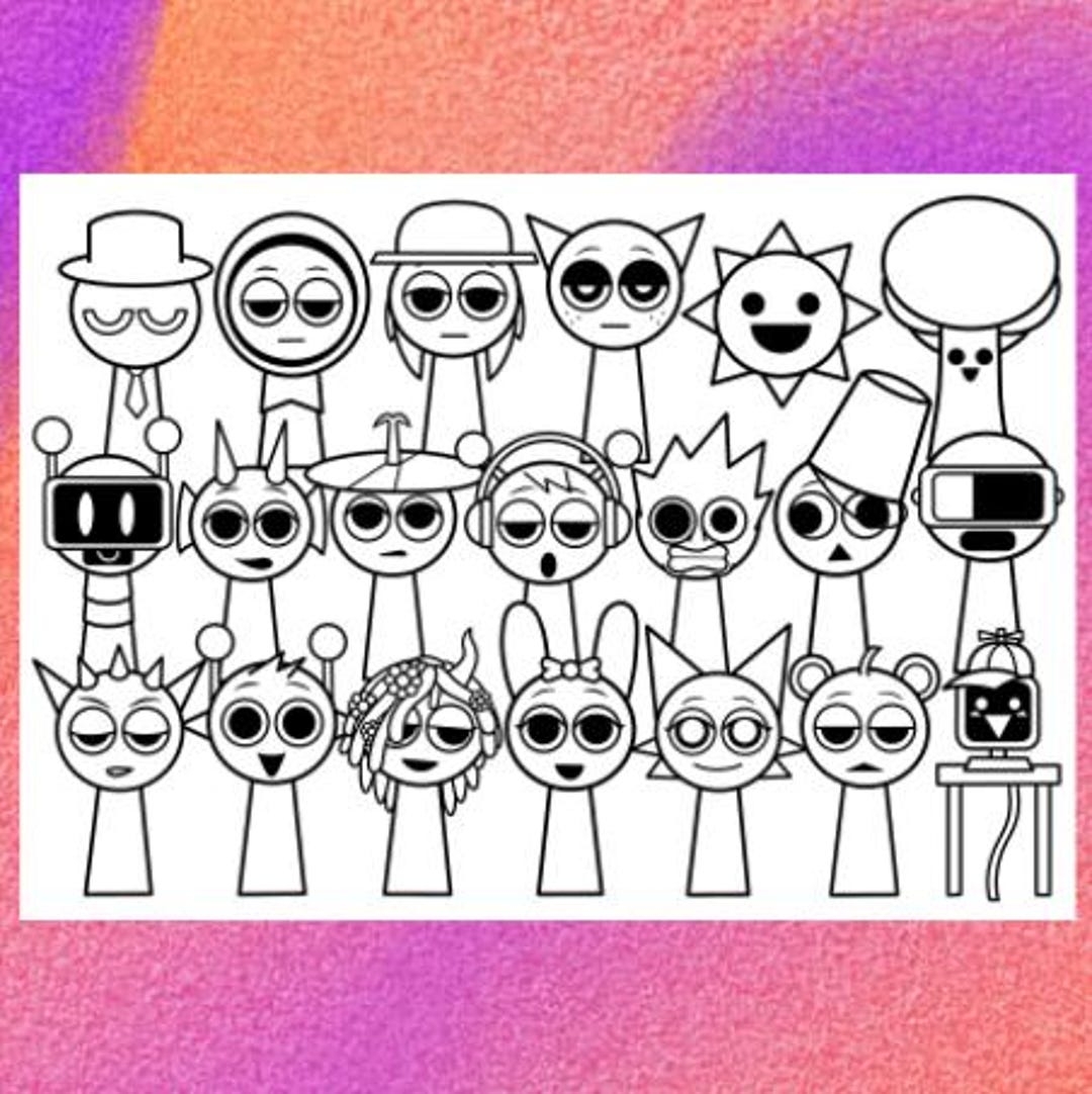 Sprunki Coloring Page 1 PNG And 1 PDF A4 Size For Personal Use Only Etsy Sprunki Coloring Page 1 PNG And 1 PDF A4 Size For Personal Use Only Etsy