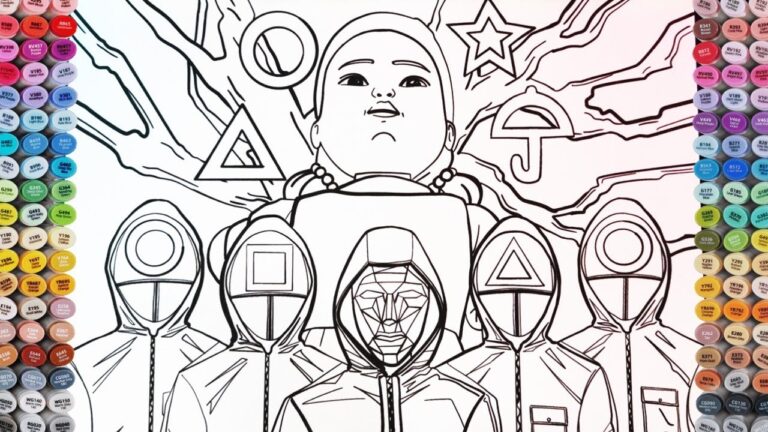 SQUID GAME Coloring Page LET S DO IT TOGETHER YouTube
