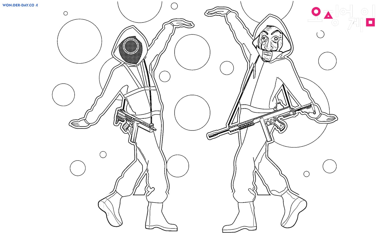 squid game coloring pages squid game coloring pages