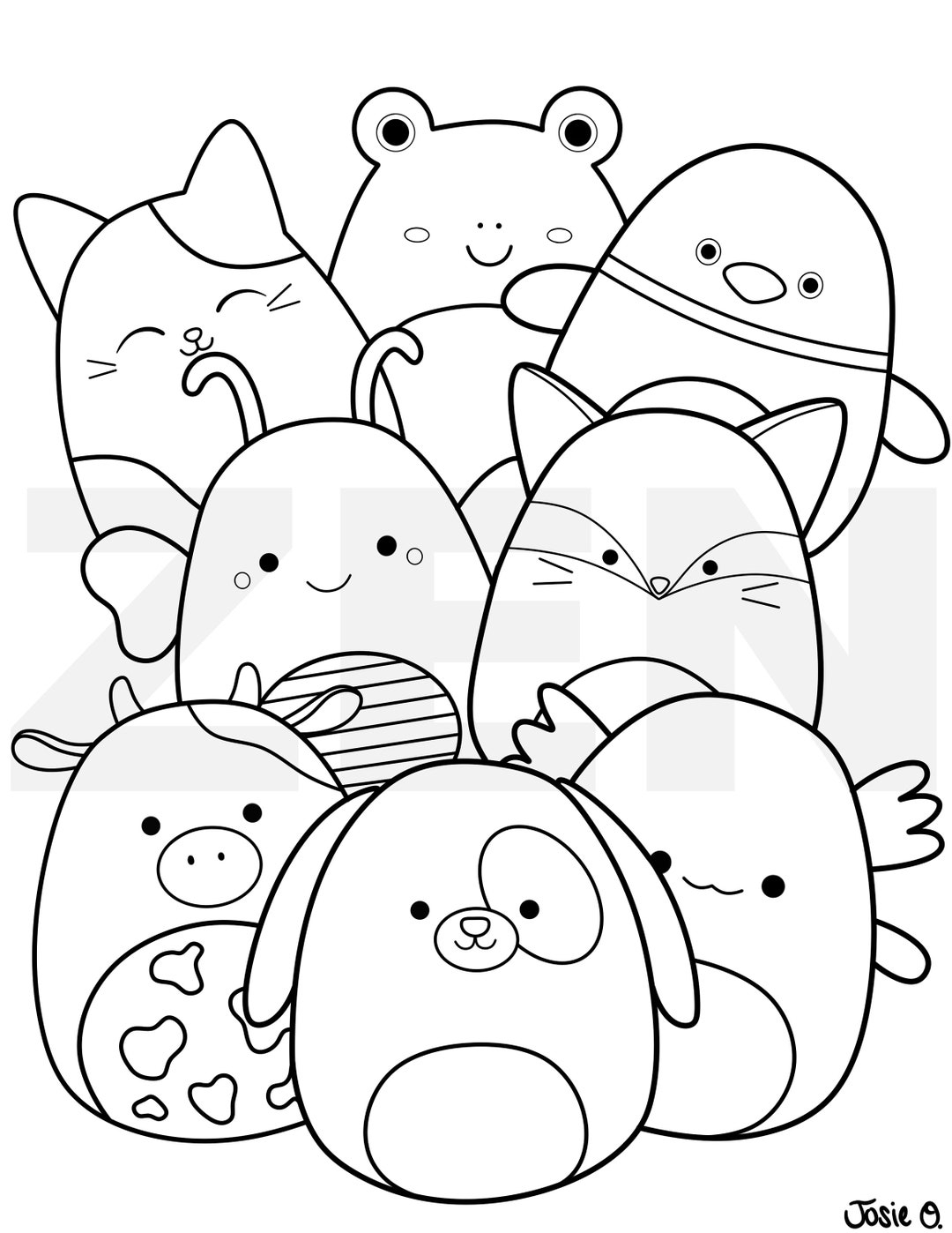 Squishmallow Coloring Page Printable Squishmallow Coloring Page Squishmallow Downloadable Coloring Sheet Coloring Page For Kids Coloring Etsy Hong Kong