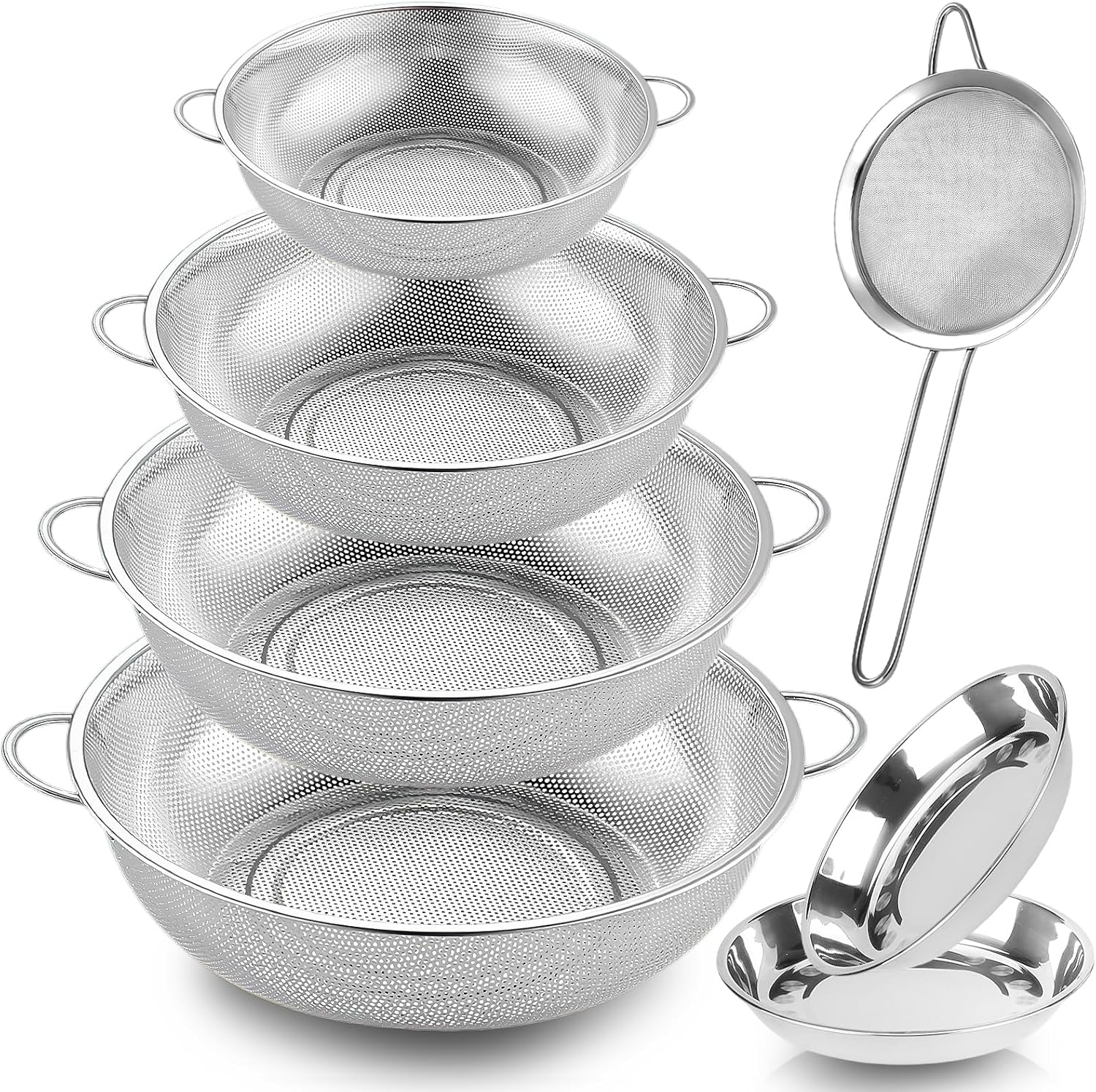Strainers And Colanders 2 Pack Over The Sink Oval Colander For Kitchen Stainless Steel Fine Mesh 6 Q Sieve Colander Crossword Clue