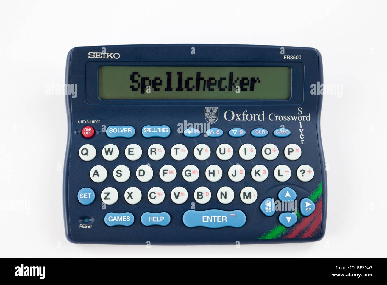 Studio Still Life Oxford Electronic Crossword Solver Spellchecker Isolated On A White Background Stock Photo Alamy