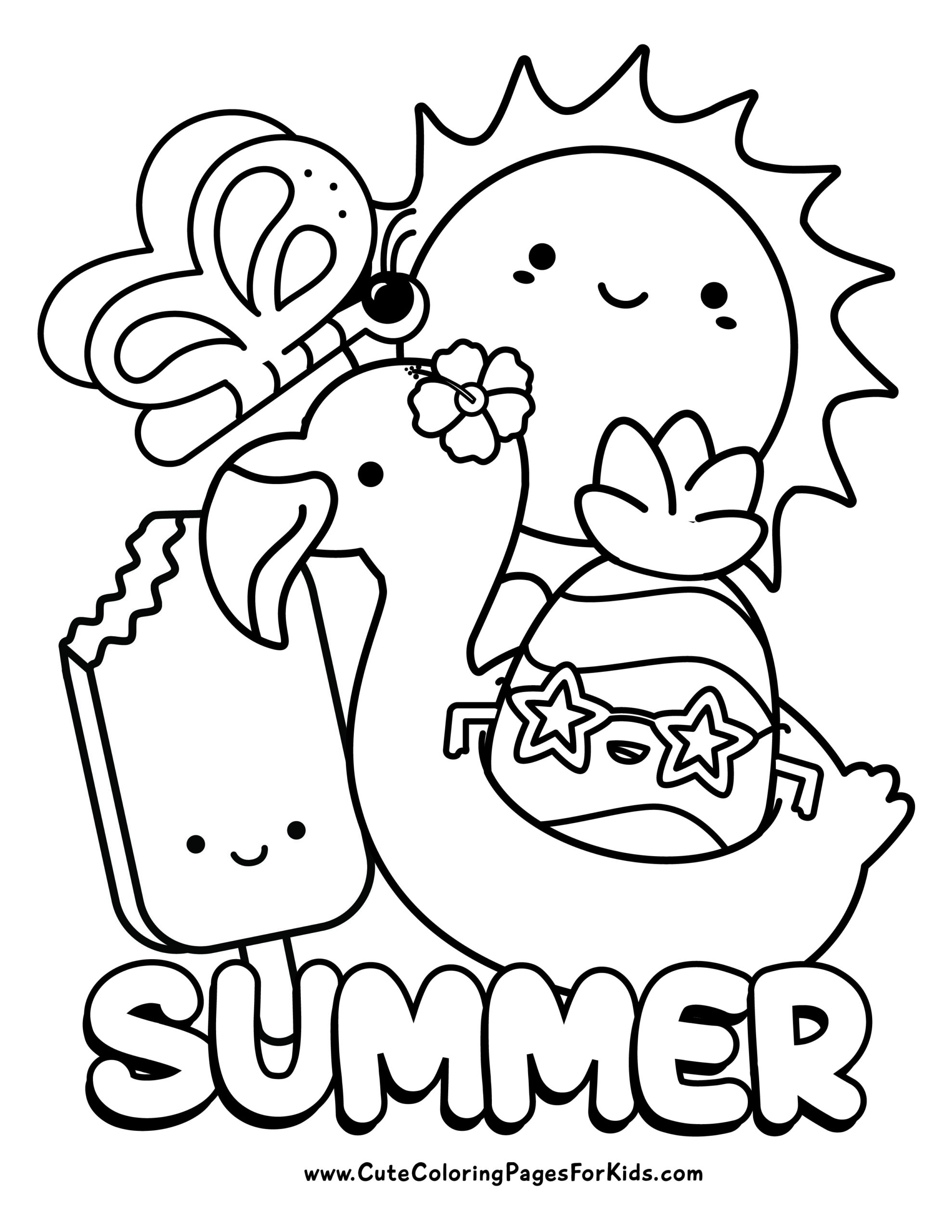 summertime coloring pages summertime coloring pages