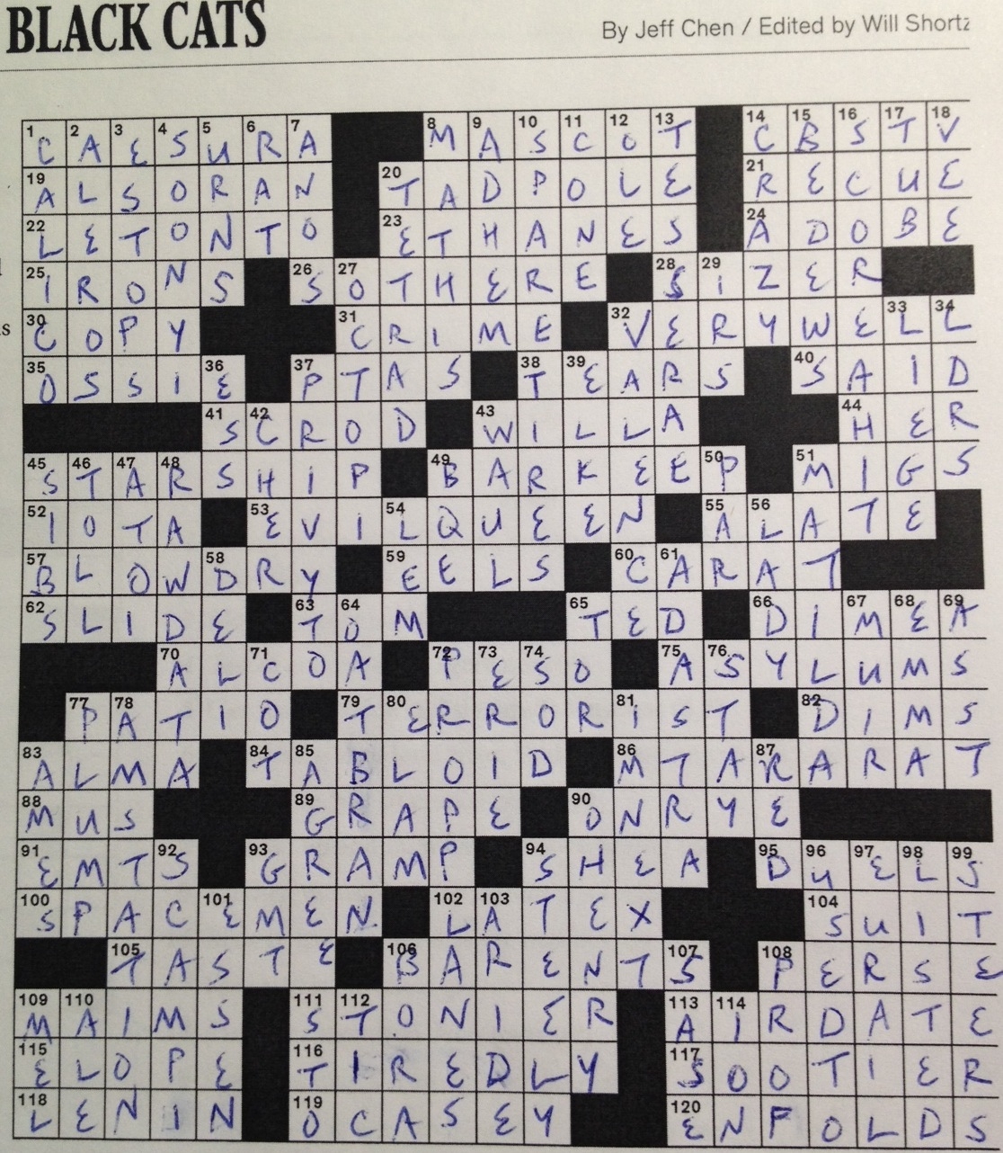 Sunday January 27 2013 Diary Of A Crossword Fiend Sunday January 27 2013 Diary Of A Crossword Fiend