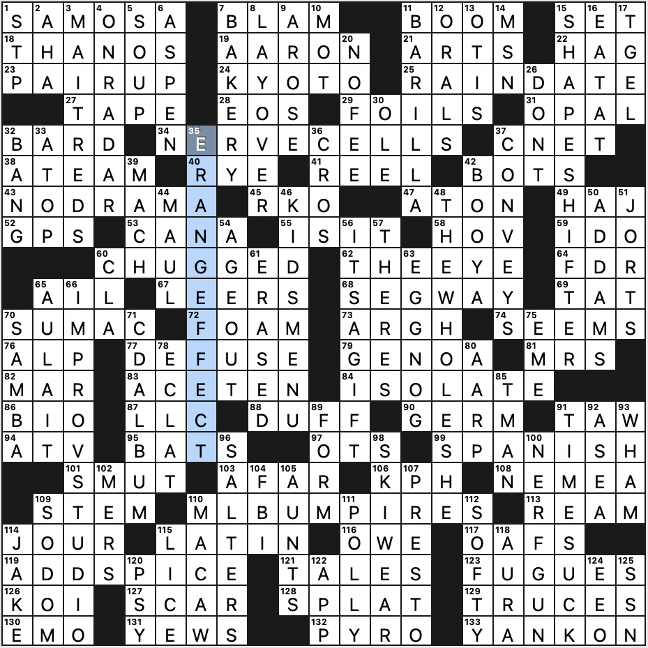 jai crossword clue