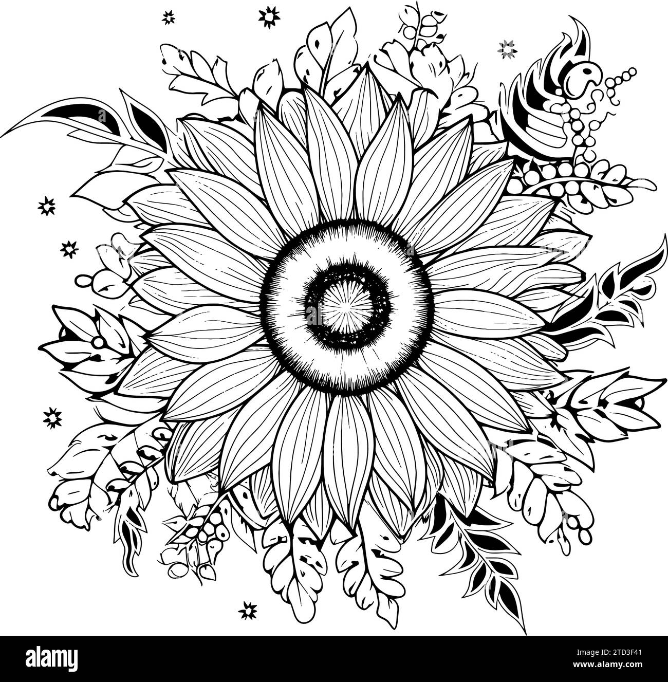 Sunflower Coloring Book Outline Vector Illustration Of Sunflowers And Flowers Stock Vector Image Art Alamy Sunflower Coloring Book Outline Vector Illustration Of Sunflowers And Flowers Stock Vector Image Art Alamy
