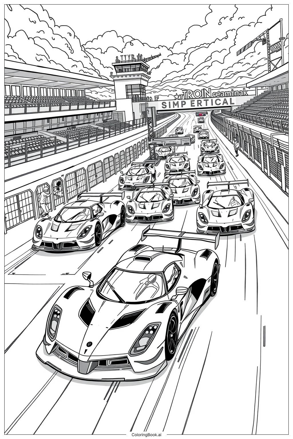 Supercar Ultimate Race Competition Coloring Page Free PDF PNG Printable  Supercar Ultimate Race Competition Coloring Page Free PDF PNG Printable