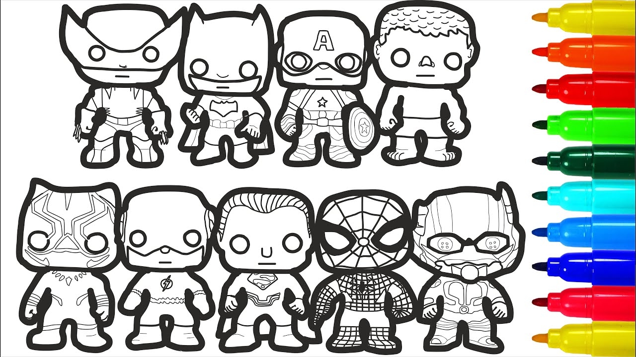 Superheroes Kids Coloring Pages YouTube