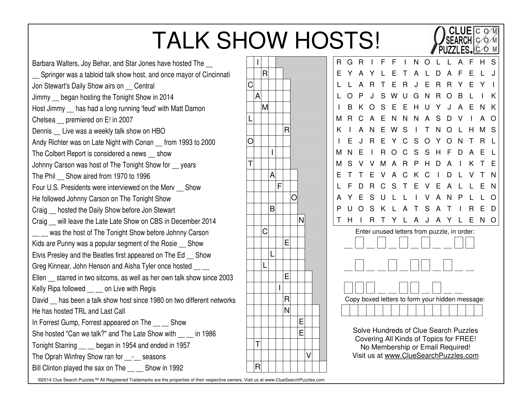 TALK SHOW HOSTS TRIVIA QUIZ