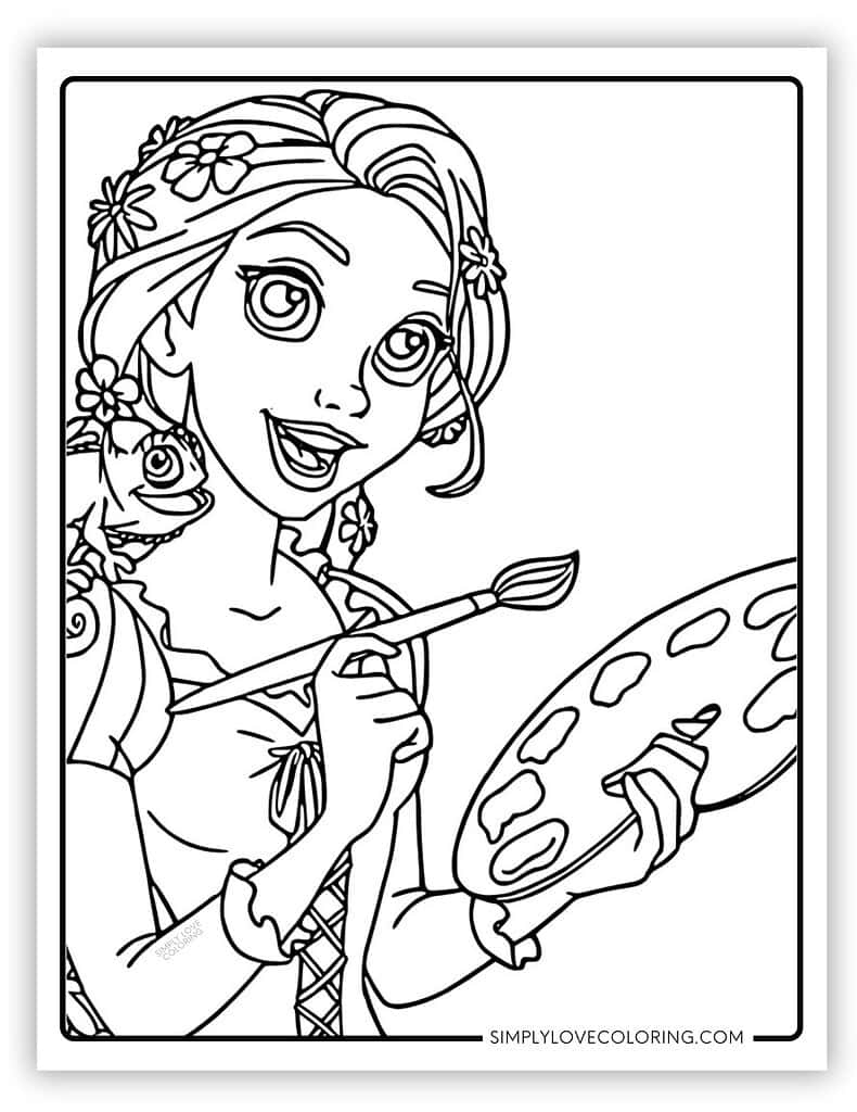 rapunzel coloring page