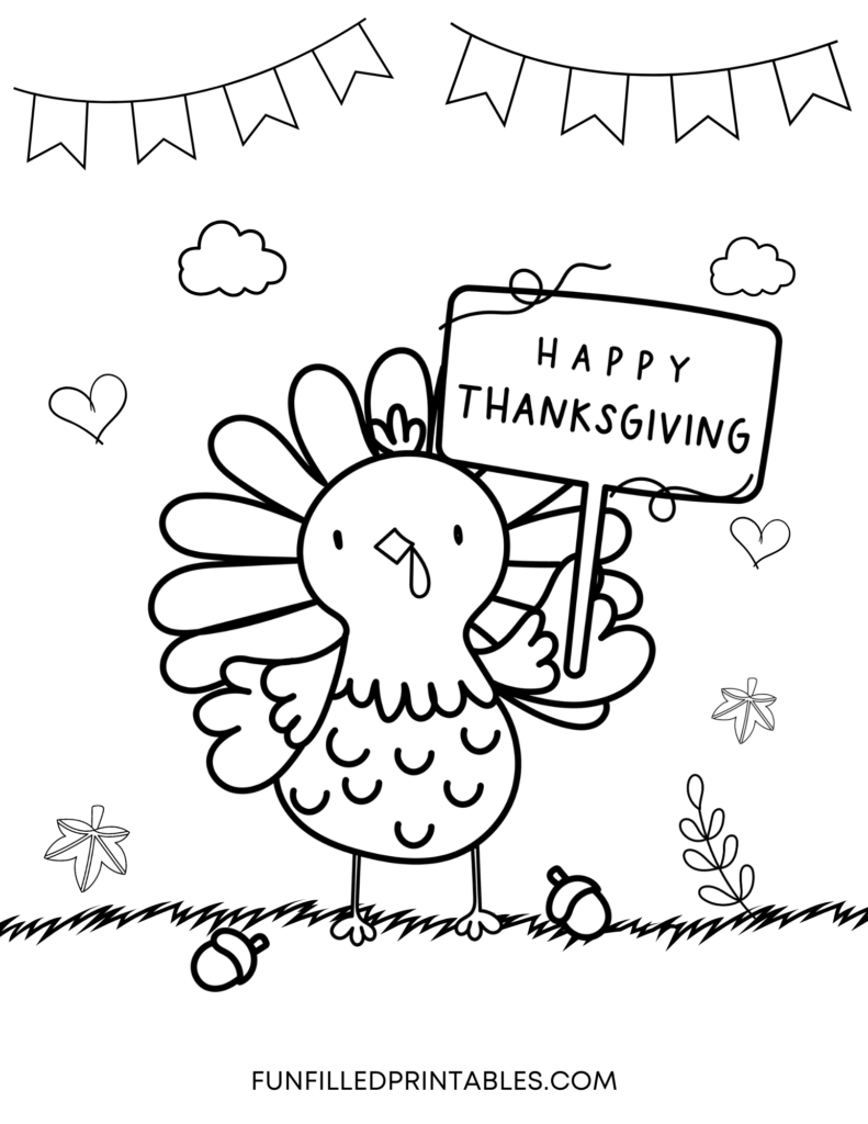 turkey coloring page