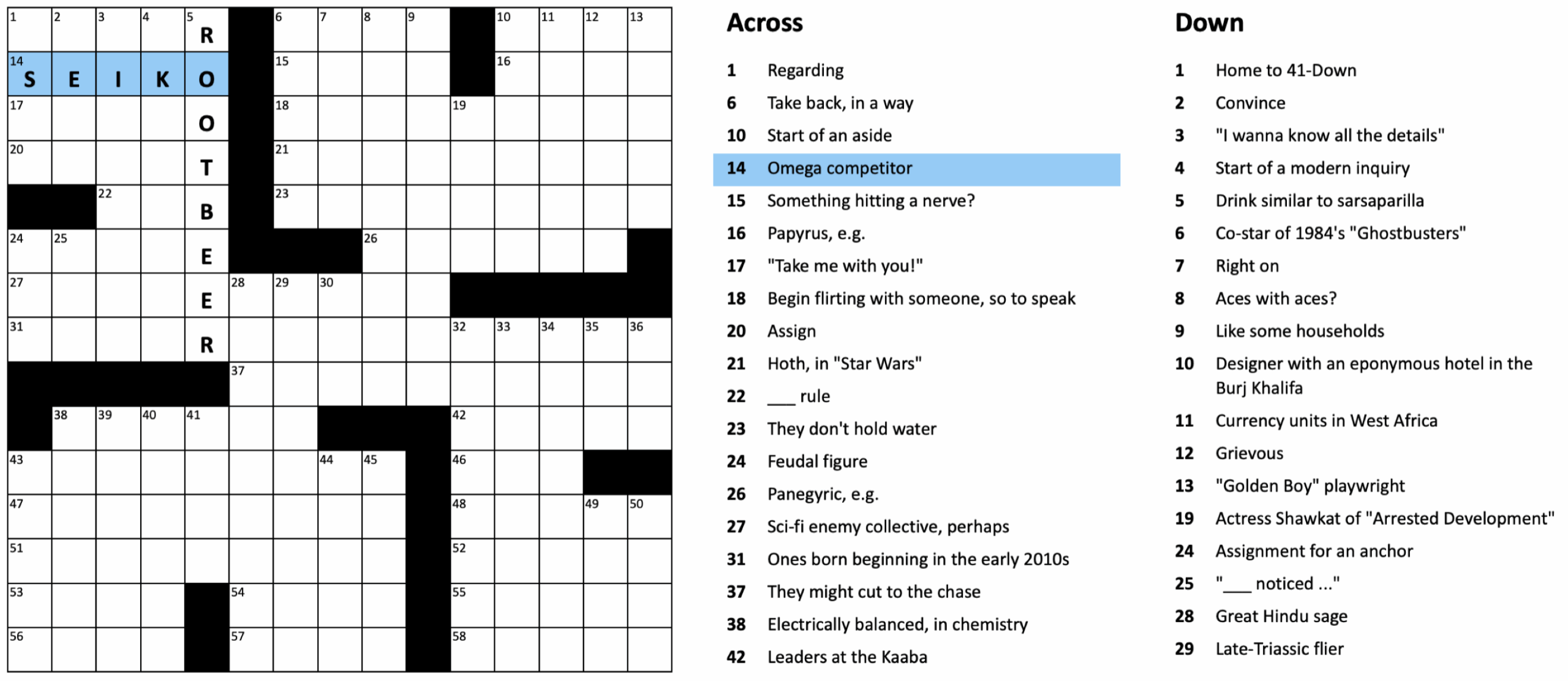get crossword puzzle clue