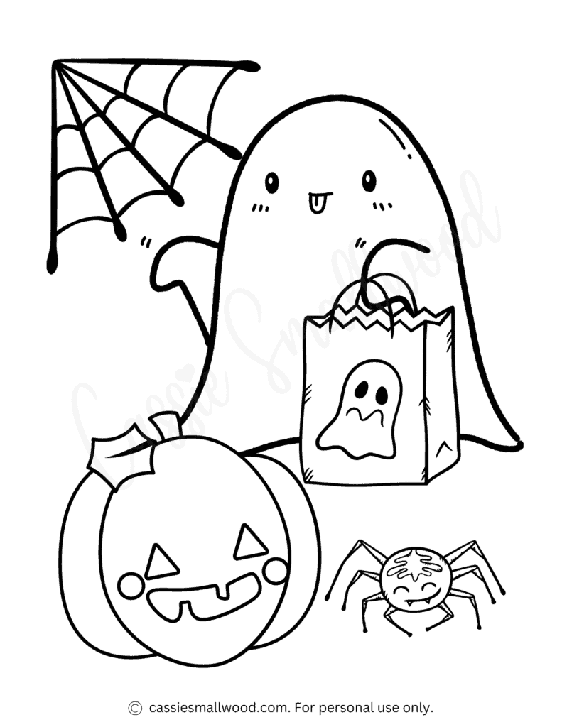 THE CUTEST Ghost Coloring Pages Cassie Smallwood THE CUTEST Ghost Coloring Pages Cassie Smallwood