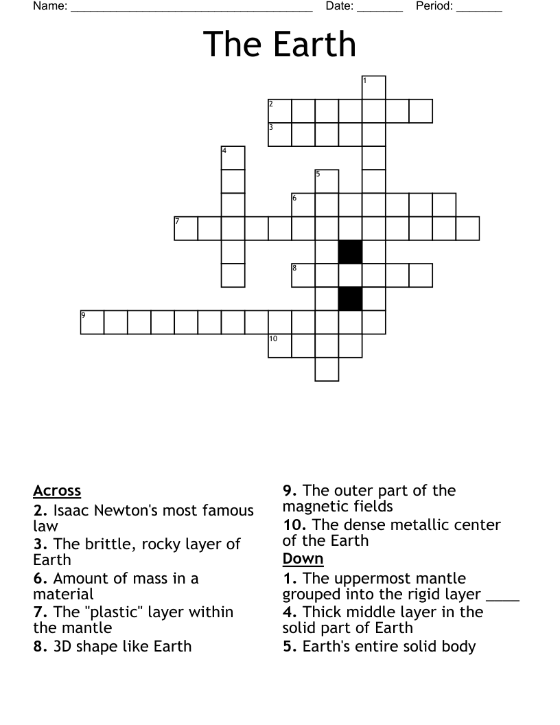 The Earth Crossword WordMint