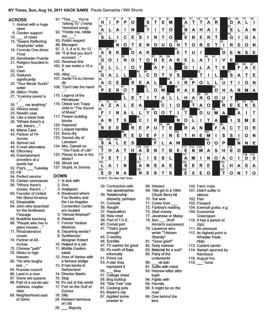hack crossword clue