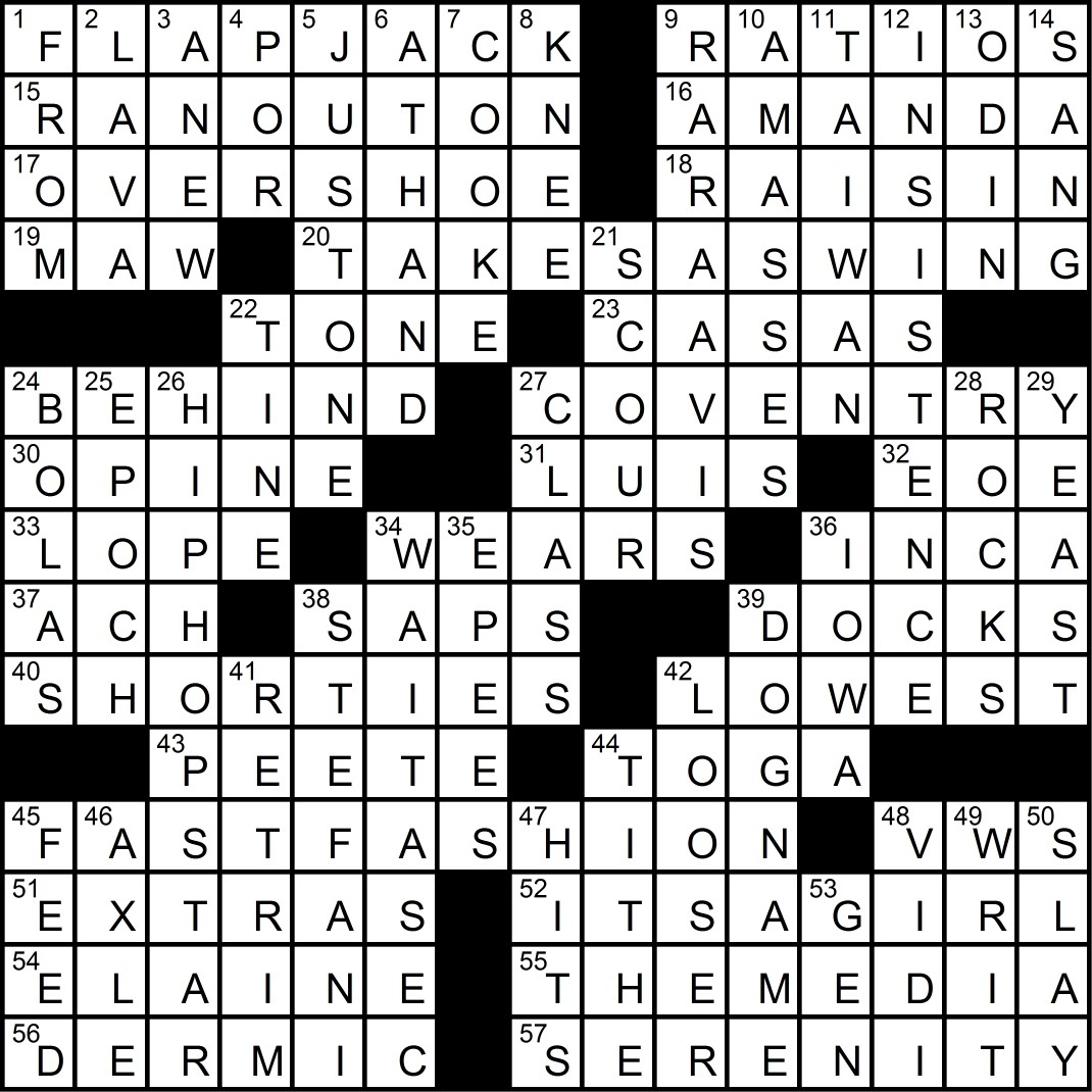 The Puzzle Society Crossword Crossing July 2018