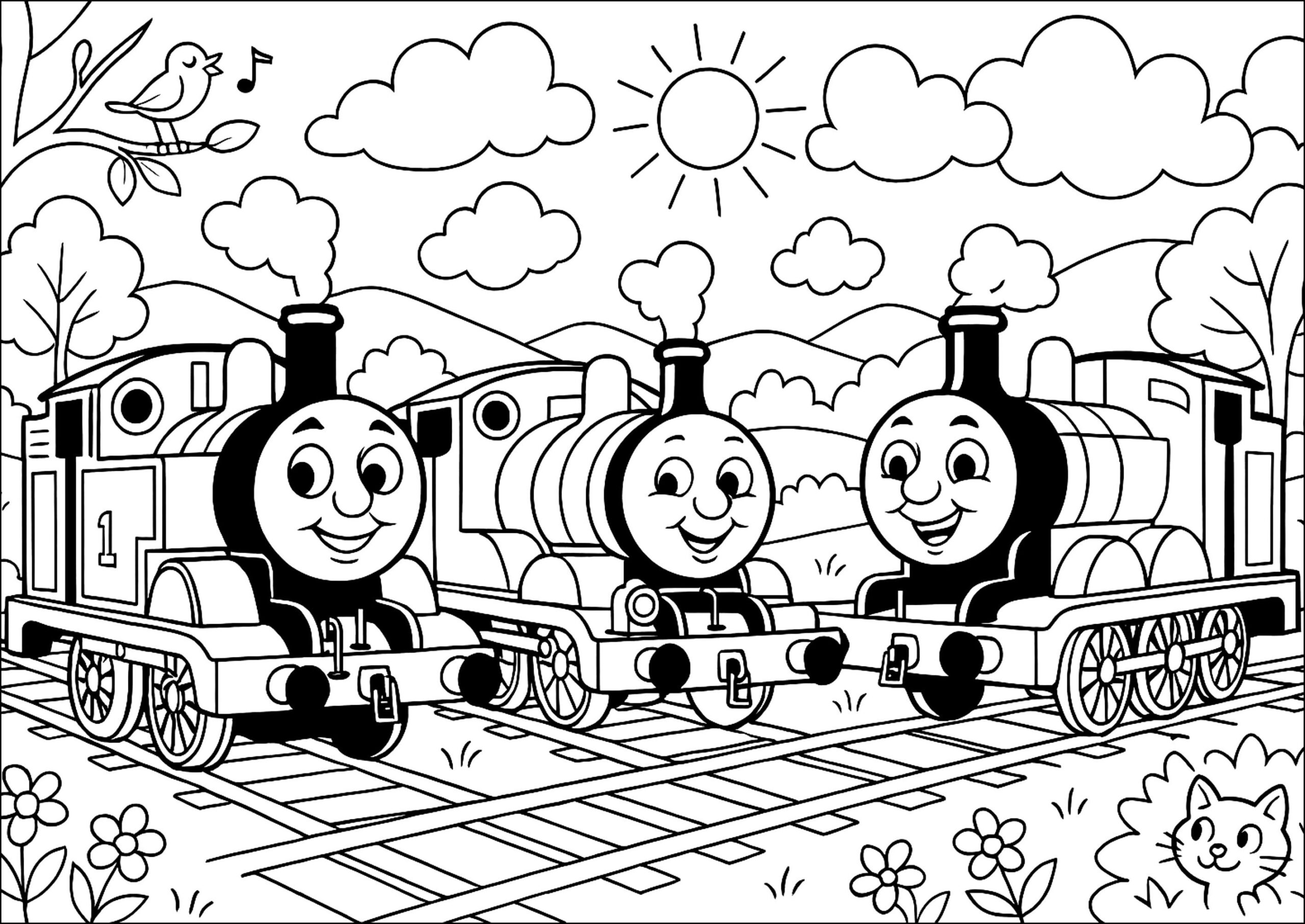 thomas coloring pages
