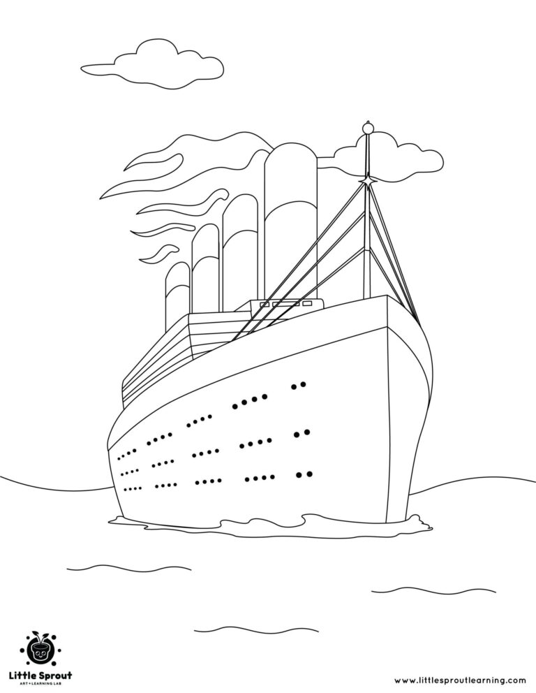 Titanic Sailing Across The Ocean Little Sprout Art