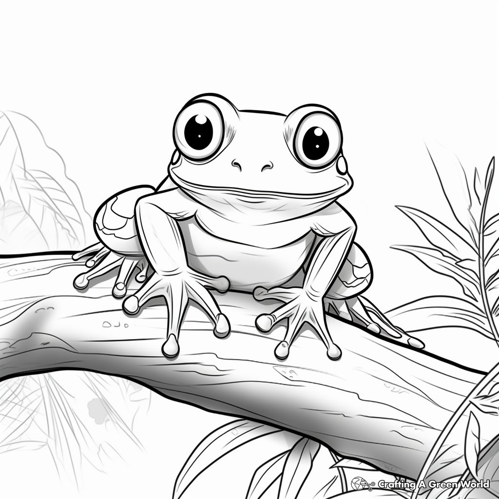 Tree Frog Coloring Pages Free Printable  Tree Frog Coloring Pages Free Printable
