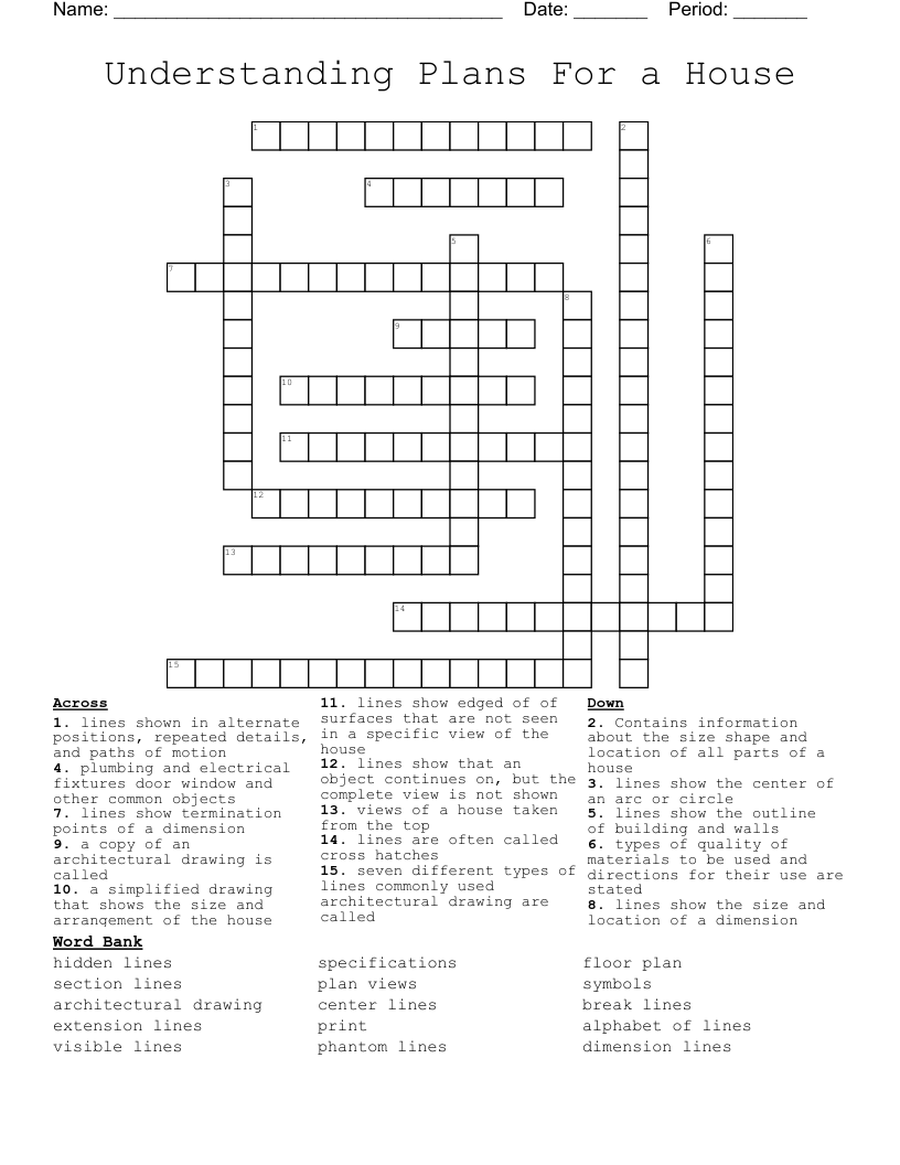 outline crossword clue