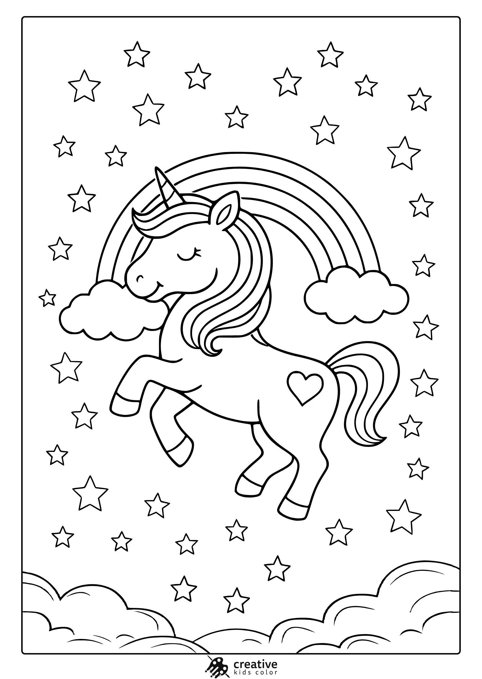 unicorn color page unicorn color page