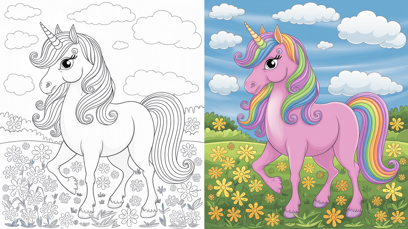 unicorn coloring page