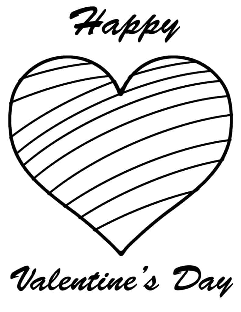 Valentine s Day Coloring Sheet Free Printable A Crafty Life