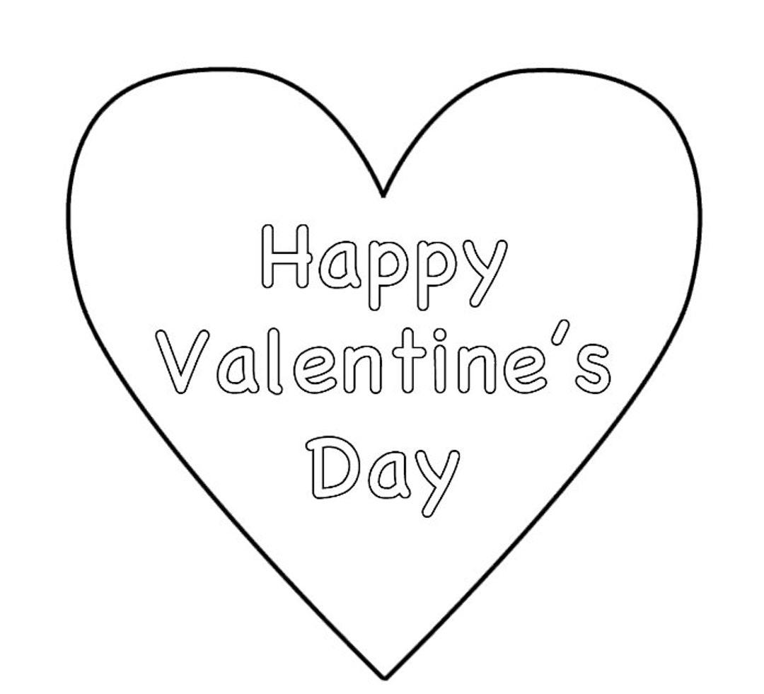 Valentine s Heart Coloring Page Etsy