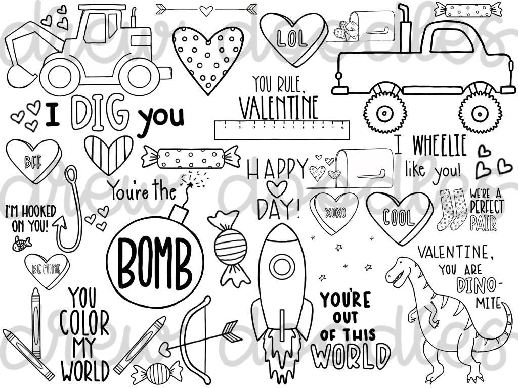 valentine coloring pages