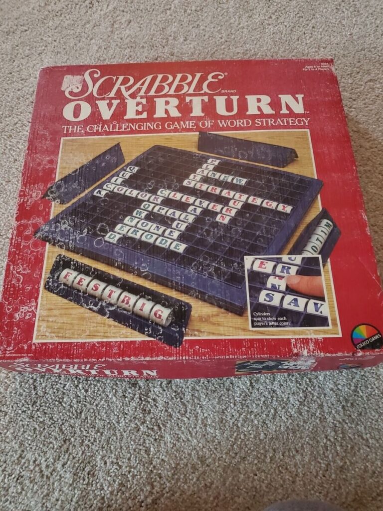 Vintage 1988 Scrabble OVERTURN Word Strategy Board Game COMPLETE EBay