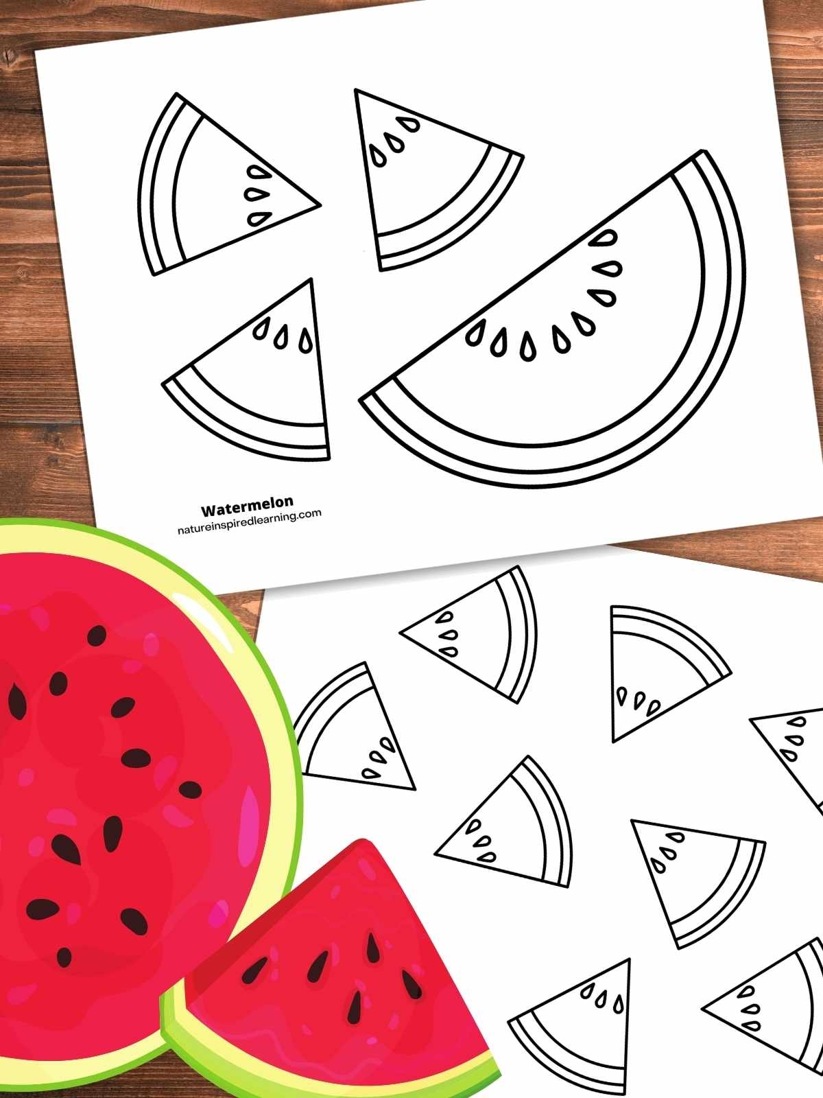 Watermelon Coloring Pages Nature Inspired Learning