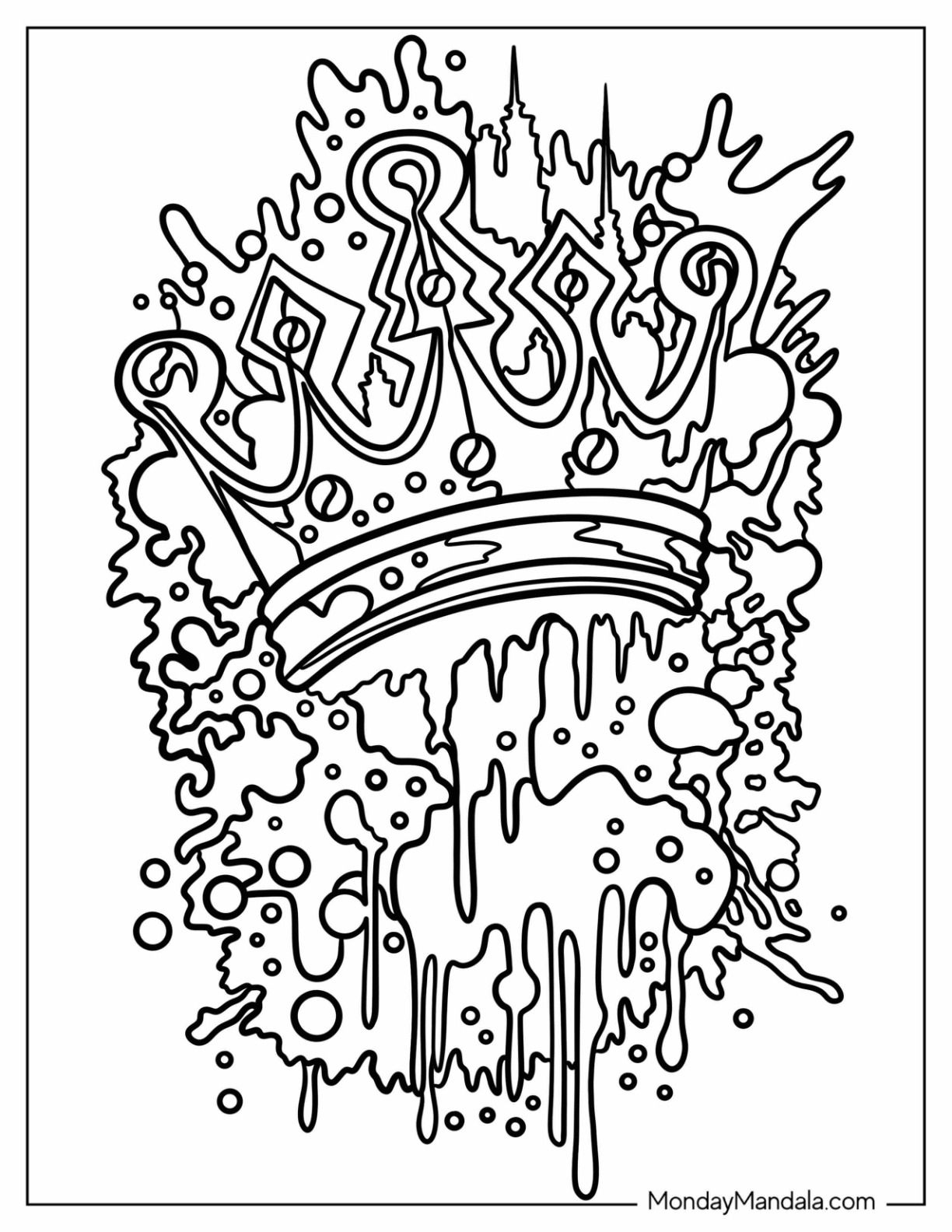 20 Graffiti Coloring Pages Free PDF Printables  20 Graffiti Coloring Pages Free PDF Printables