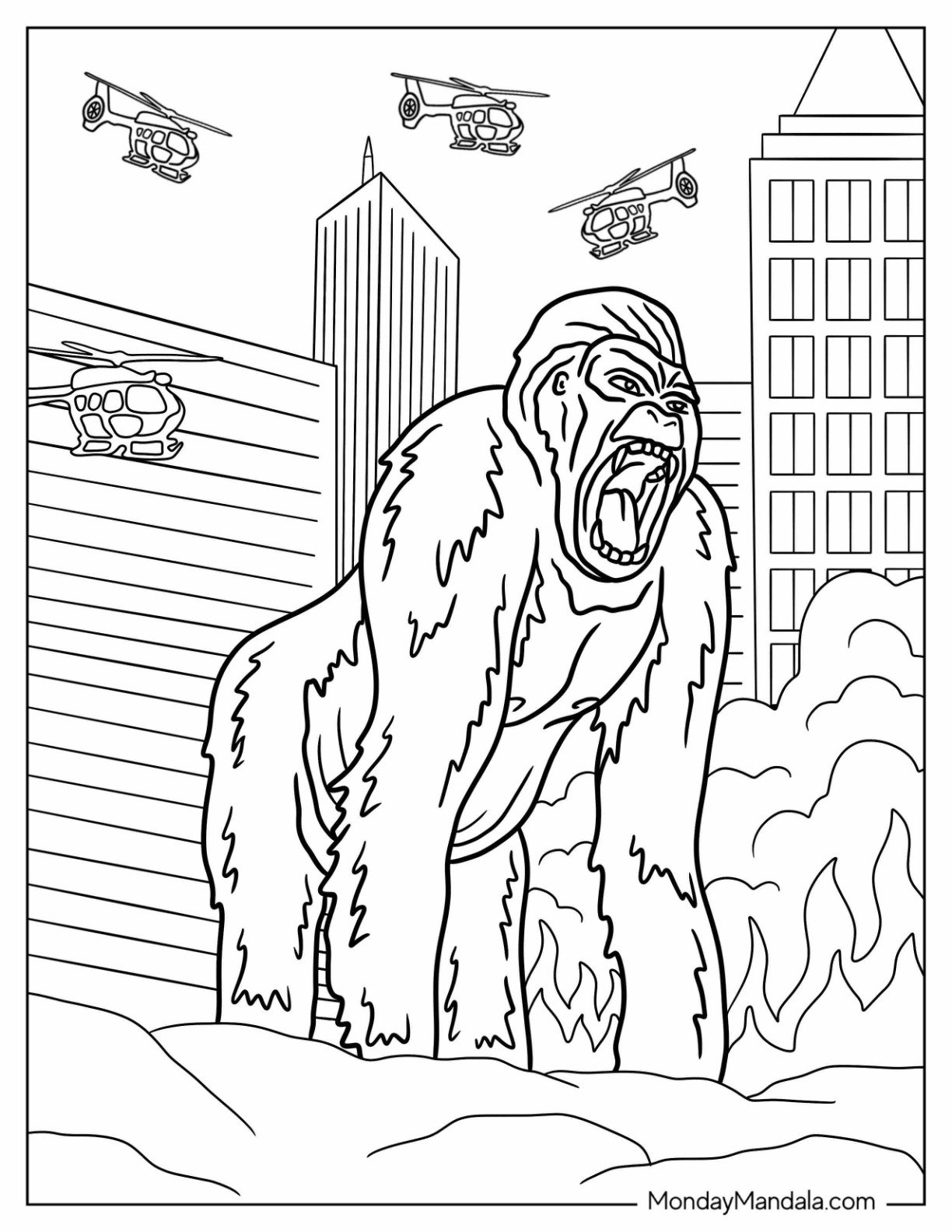 24 King Kong Coloring Pages Free PDF Printables  24 King Kong Coloring Pages Free PDF Printables