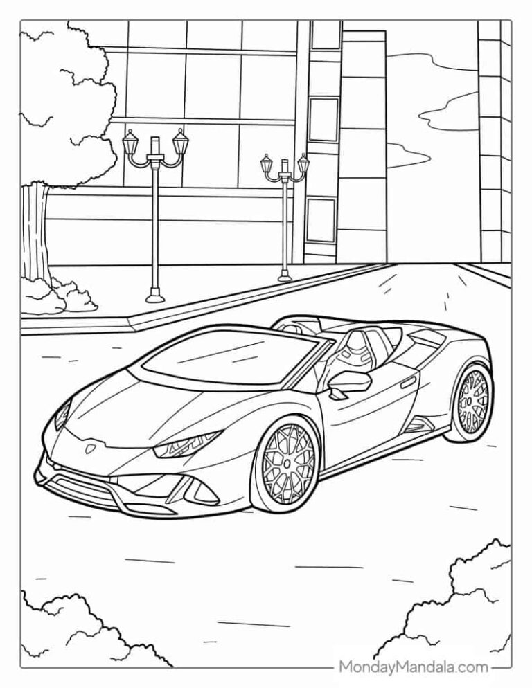 24 Lamborghini Coloring Pages Free PDF Printables