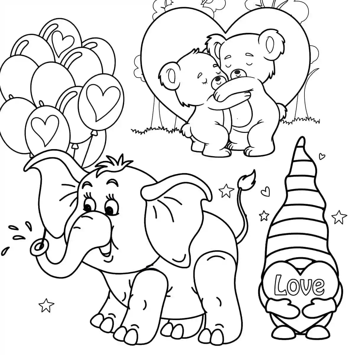 free valentine coloring pages