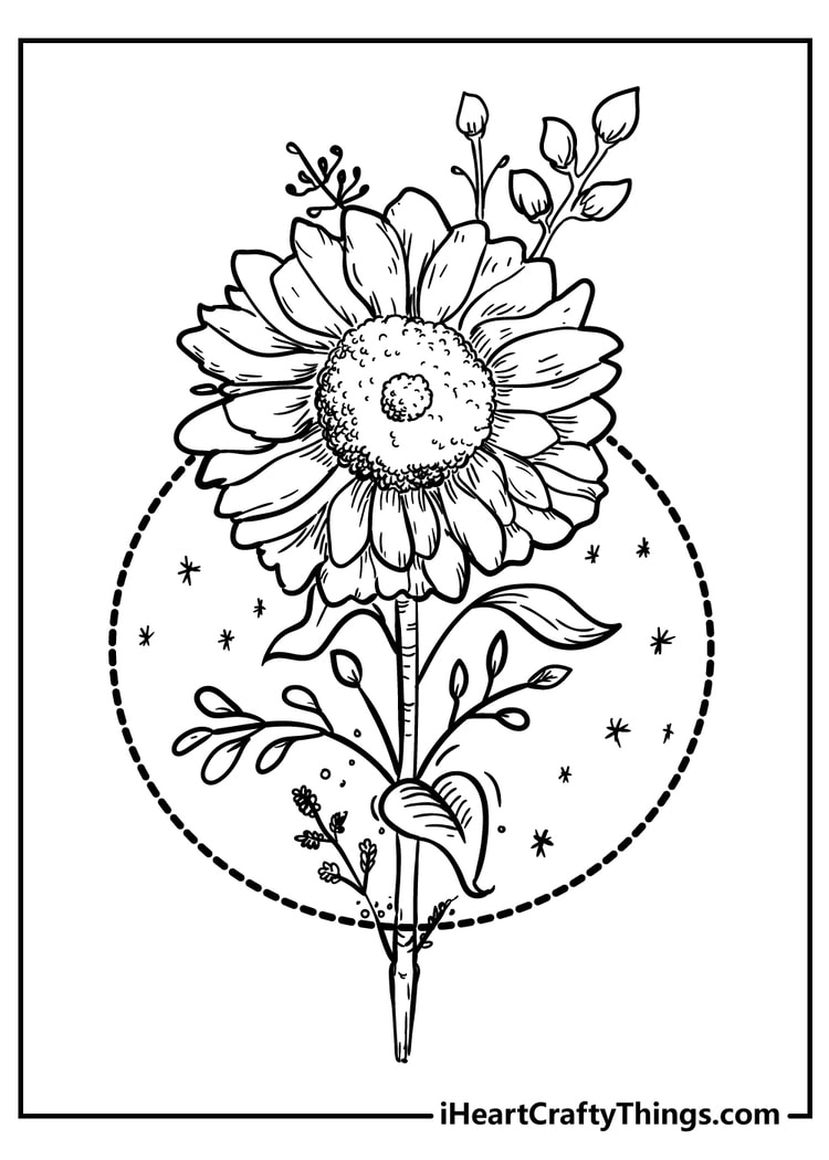free flower coloring pages