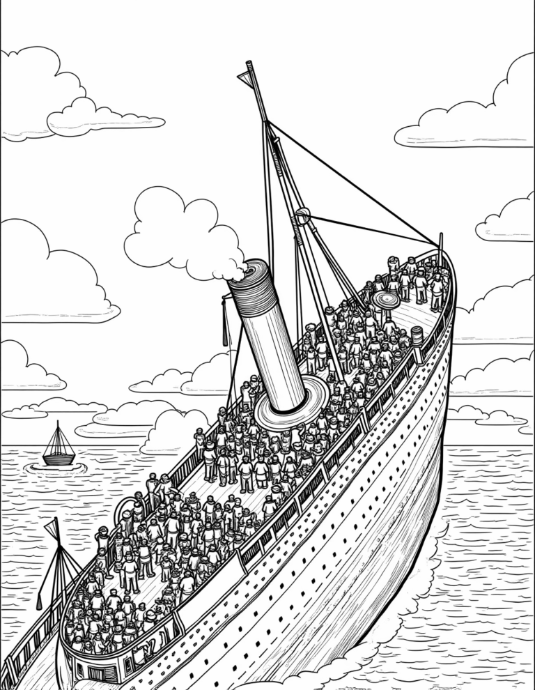 Free Titanic Coloring Page Generator 12 Titanic Coloring Page To Download