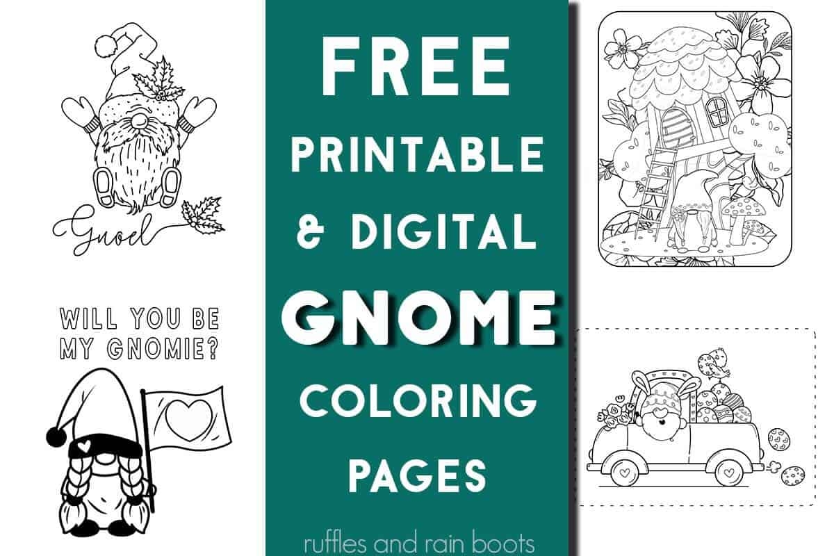 gnome coloring pages gnome coloring pages