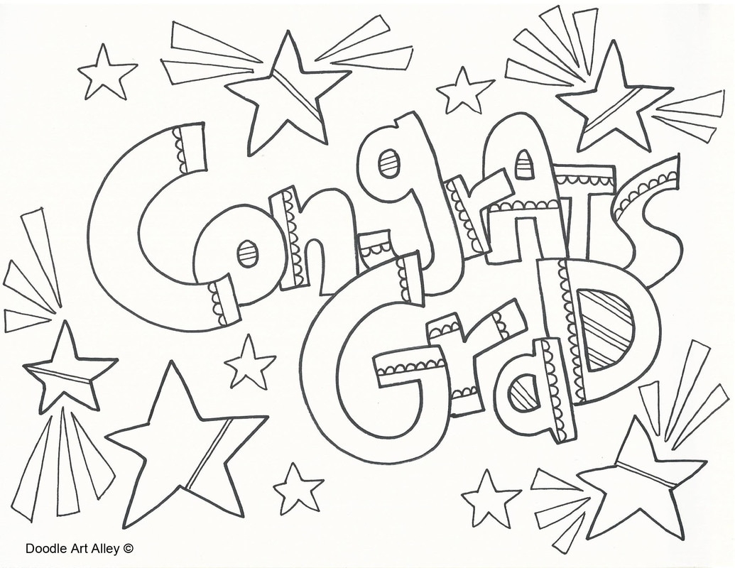 Graduation Coloring Pages DOODLE ART ALLEY Graduation Coloring Pages DOODLE ART ALLEY