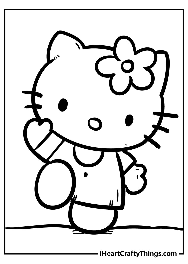 hello kitty coloring pages print hello kitty coloring pages print